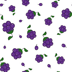 Image showing Seamless background with berries blueberries