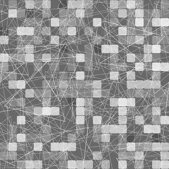 Image showing geometric pattern of gray squares and triangles