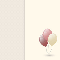 Image showing Greeting card with balloon