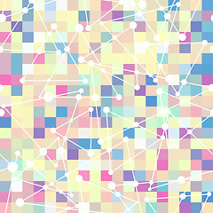 Image showing geometric pattern of color square and triangle