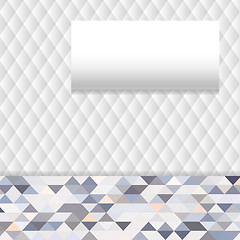 Image showing geometric pattern with white and color triangle