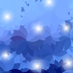 Image showing abstract blue flower with highlight