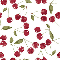 Image showing seamless cherry texture pattern