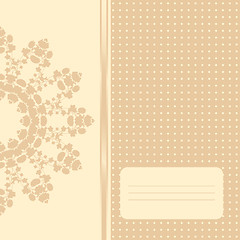 Image showing beige card with abstract floral ornament