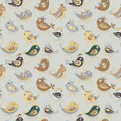 Image showing Parrot  seamless colorful pattern