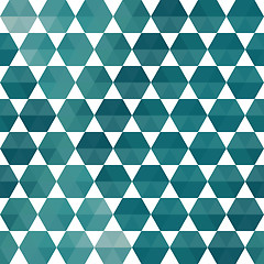 Image showing Geometric pattern of hexagons triangles