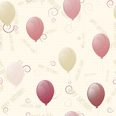 Image showing balloons, happy birthday seamless texture