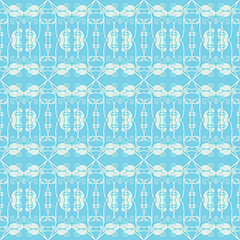 Image showing Neutral floral ornament. cool blue