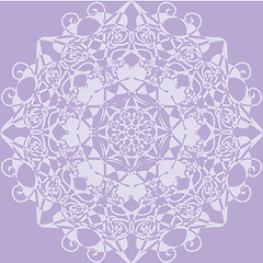 Image showing kaleidoscope rosette. lilac color.