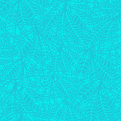 Image showing bright abstract blue turquoise pattern from leaves