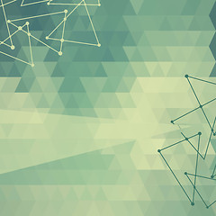 Image showing Abstract background of triangles triangular