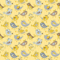 Image showing Parrot  seamless colorful pattern