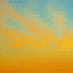 Image showing abstract background of triangles sand and blue