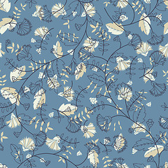 Image showing seamless texture floral blue