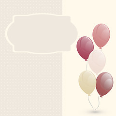 Image showing Greeting card with balloon