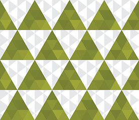 Image showing  seamless texture of green and white triangle