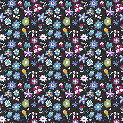 Image showing abstract flowers on a dark background