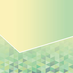 Image showing Green geometric background with triangles