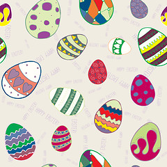 Image showing Seamless texture of decorative eggs