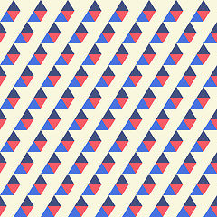 Image showing seamless pattern of blue, red triangles