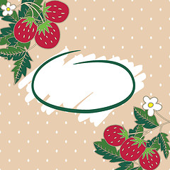 Image showing greeting card with strawberry