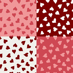 Image showing seamless textures of hearts Valentine's day