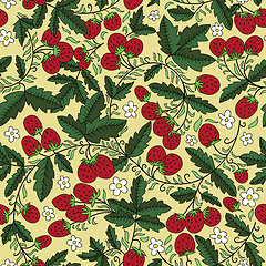Image showing seamless texture with strawberries