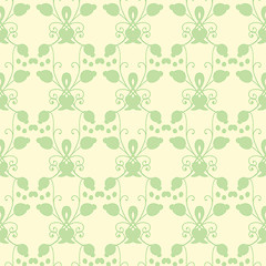 Image showing Neutral floral ornament. cool green