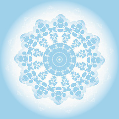 Image showing abstract blue lace doily