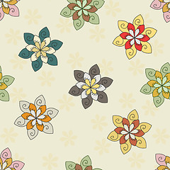 Image showing seamless background of ethnic flower