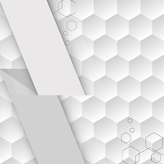 Image showing white geometric background with hexagons