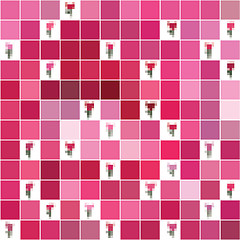 Image showing seamless pink texture pixel tulips.