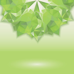 Image showing green triangle crystal horizontal