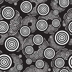 Image showing circle black and white monochrome pattern