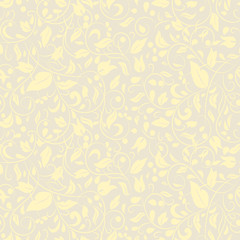 Image showing floral ornament pale yellow