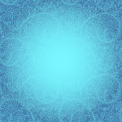 Image showing floral circuit ornament, blue background