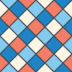 Image showing squares red, blue, cream colour