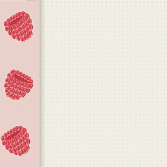 Image showing background raspberry greeting card