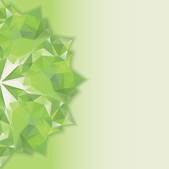 Image showing green triangle crystal vertical