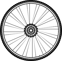 Image showing Bike wheel isolated on white background