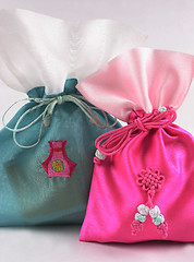 Image showing Oriental silk bags