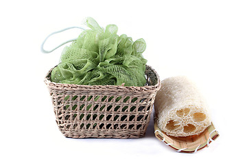 Image showing Bath loofahs