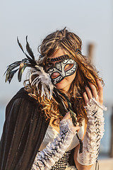 Image showing Woman with Colombina Mask