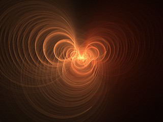 Image showing 3D orange light abstract