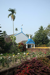 Image showing The Catholic Church in Kumrokhali, West Bengal, India