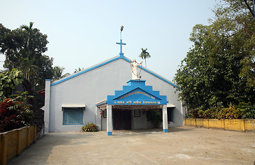 Image showing The Catholic Church in Kumrokhali, West Bengal, India