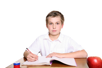 Image showing School pupil at desk