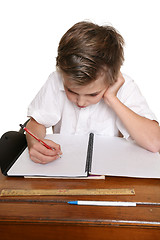 Image showing Child doing schoolwork