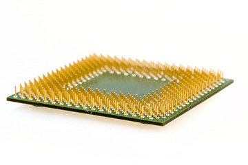 Image showing macro of computer processor isolated