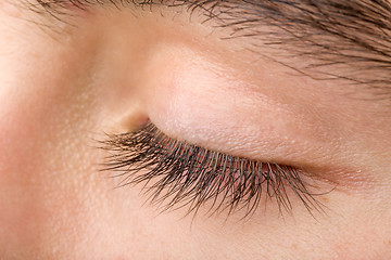 Image showing teenager man eye macro